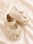 05 Pearl Girl’s Shoes with Soles/ Zapatos de Perlas Para Niña Con Suela