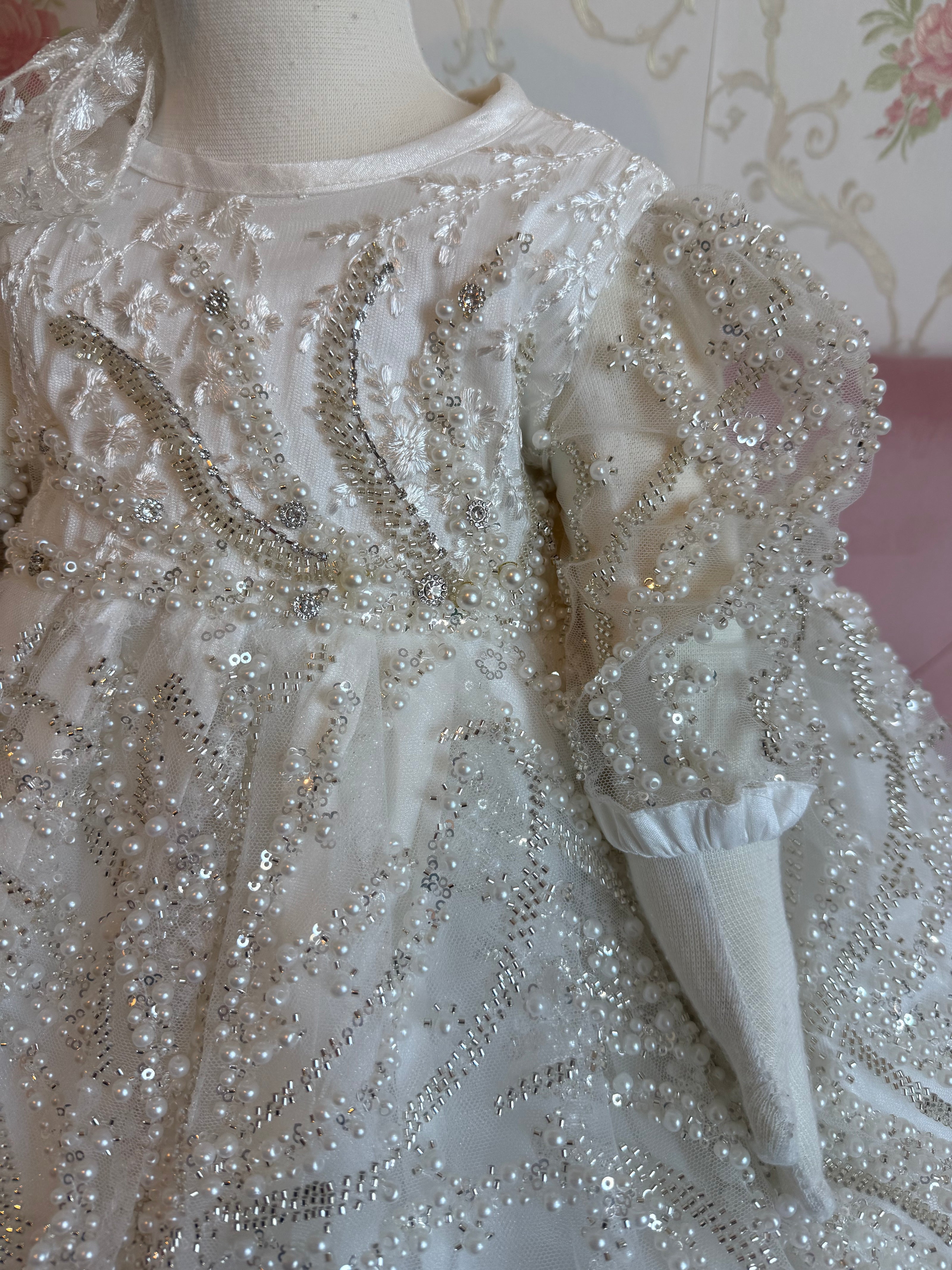Adelina- Long Sleeve (Ropón/Christening Gown)
