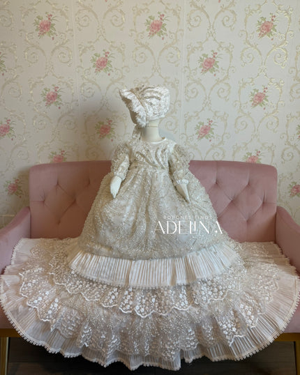Adelina- Long Sleeve (Ropón/Christening Gown)
