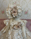 Elenor- Short Sleeve Champagne (Ropón/Christening Gown)