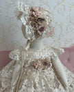 Soledad-Short Sleeve Champagne (Ropón/Christening Gown)